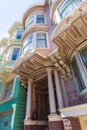 San Francisco Victorian houses near Alamo Square California Royalty Free Stock Photo