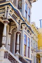 San Francisco Victorian houses in Pacific Heights California Royalty Free Stock Photo