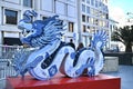 San Francisco Year of the Dragon wood statues 2024