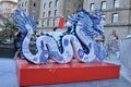 San Francisco Year of the Dragon wood statues 2024