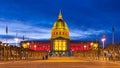 San Franicisco City Hall in Red and Gold Royalty Free Stock Photo