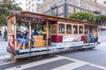 The cable car of san-fransisco california