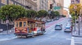 The cable car of san-fransisco california