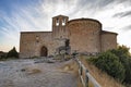 San Frutos Hermitage at sunrise, Duraton gorges, Sepulveda, Segovia Royalty Free Stock Photo