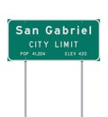 San Gabriel City Limit road sign