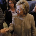 SAN GABRIEL, LA, CA - JANUARY 7, 2016, Democratic Presidential candidate Hillary Clinton shakes hands and poses for pictures at th Royalty Free Stock Photo