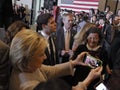 SAN GABRIEL, LA, CA - JANUARY 7, 2016, Democratic Presidential candidate Hillary Clinton shakes hands and poses for pictures at th Royalty Free Stock Photo