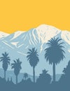 The San Gabriel Mountains National Monument Located in Angeles and San Bernardino National Forest California WPA Poster Art