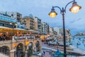 SAN GILJAN, MALTA - NOVEMBER 11, 2017: Waterfront of San Giljan in Mal Royalty Free Stock Photo