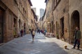 Street old town San Gimignano Royalty Free Stock Photo