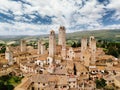 San Gimignano, medieval town from above. Tuscany, Italy Royalty Free Stock Photo