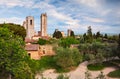 San Gimignano, Siena, Tuscany, Italy: landscape of the medieval Royalty Free Stock Photo