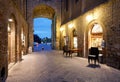 SAN GIMIGNANO, TUSCANY, ITALY, 20 JULY, 2020: Medieval architecture of San Gimignano, Tuscany, Italy. Royalty Free Stock Photo