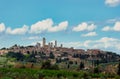 panoramic view of San Gimignano in Tuscany. Italy. Royalty Free Stock Photo