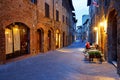 SAN GIMIGNANO, TUSCANY, ITALY, 20 JULY, 2020: Medieval architecture of San Gimignano, Tuscany, Italy. Royalty Free Stock Photo