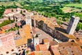 San Gimignano, Tuscany - Piazza della Cisterna Royalty Free Stock Photo