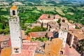 San Gimignano, Tuscany - Piazza della Cisterna Royalty Free Stock Photo