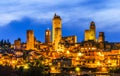 San Gimignano in the twilight Royalty Free Stock Photo