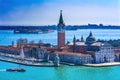 San Giorgio Maggiore Church Island Grand Canal Boats Venice Italy