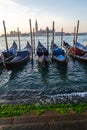 San Giorgio Maggiore church from Piazza San Marco, gondola, Venice, Italy Royalty Free Stock Photo