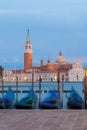San Giorgio Maggiore and gondolas, Venezia Royalty Free Stock Photo