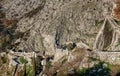 San Giovani Fortress walls above the old town of Kotor, Montenegro Royalty Free Stock Photo