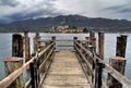 San Giulio Island from the docks Royalty Free Stock Photo