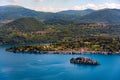 San Giulio Island and Orta Royalty Free Stock Photo