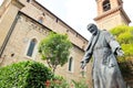 San Giustino, Italy. Monument near catholic church in San Giustino Chiesa arcipretale di San Giustino