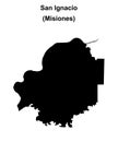 San Ignacio outline map Royalty Free Stock Photo