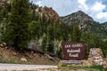 San isabel national forest sign in colorado