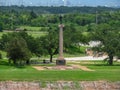 San Jacinto,USA.18 July 2010 Monument honoring the masons of the Texas Revolution Royalty Free Stock Photo