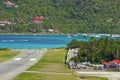 San Jean beach and airport in St Barths, Caribbean