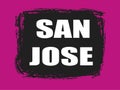San jose black and Pink stamp