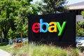 San Jose, California, USA - May 21, 2018: eBay`s headquarters campus, Welcome center named Main Street. eBay Inc is a global e-com Royalty Free Stock Photo