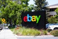 San Jose, California, USA - May 21, 2018: eBay`s headquarters campus, Welcome center named Main Street. eBay Inc is a global e-com Royalty Free Stock Photo