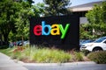 San Jose, California, USA - May 21, 2018: eBay`s headquarters campus, Welcome center named Main Street. eBay Inc is a global e-com Royalty Free Stock Photo