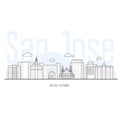 San Jose city skyline - cityscape of San Jose, California