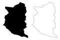 San Jose Department Departments of Uruguay, Oriental Republic of Uruguay map vector illustration, scribble sketch San Jose map