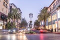 San Jose`s Santana Row in the Evening Royalty Free Stock Photo