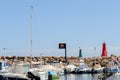 SAN JOSE, SPAIN - 23 MAY 2023 Small port with a berth for ships in a former fishing village called San Jose, Almeria, Spain