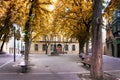 San Jose Square with its peatonal paths and big trees, is located next to the Cathedral in Pamplona