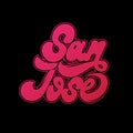 San Jose. Vector handwritten lettering.