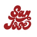 San Jose. Vector handwritten lettering.