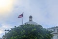 San Juan Capitol building with Puerto Rico flag in San Juan Royalty Free Stock Photo