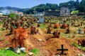 Cemetery & ruined church, San Juan Chamula, Mexico Royalty Free Stock Photo