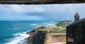 San Juan Coast from Castillo de San Cristobal Tower Royalty Free Stock Photo