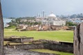 San Juan Coast from Castillo de San Cristobal Wall Royalty Free Stock Photo