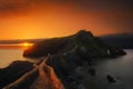 San juan de Gaztelugatxe at sunset