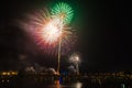 San Juan Fireworks at Badajoz Royalty Free Stock Photo